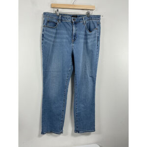 Womans Talbots Straight Leg Blue Jeans 16 P